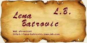 Lena Batrović vizit kartica